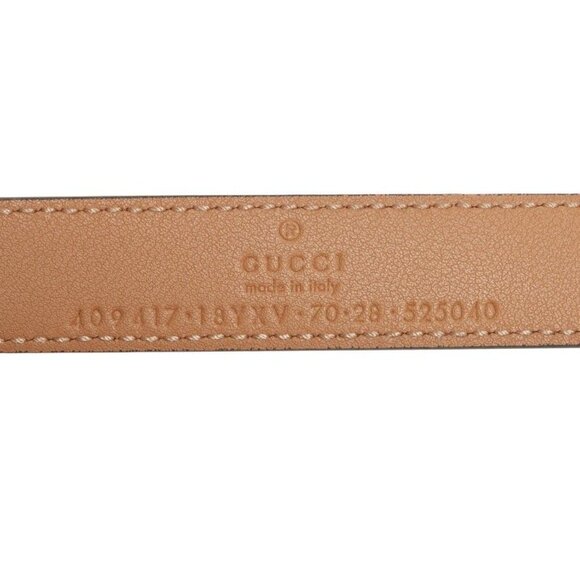 Gucci GG Marmont Belt Size 70/28 Beige Leather